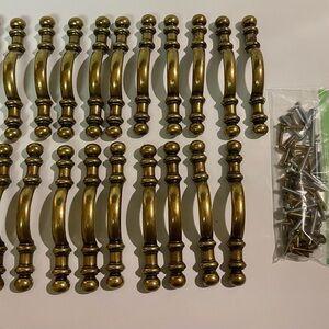 Lot 21 Amerock 745 Drawer 1977 Pull Handle Ball Tips Dark Brass 3"" Centers